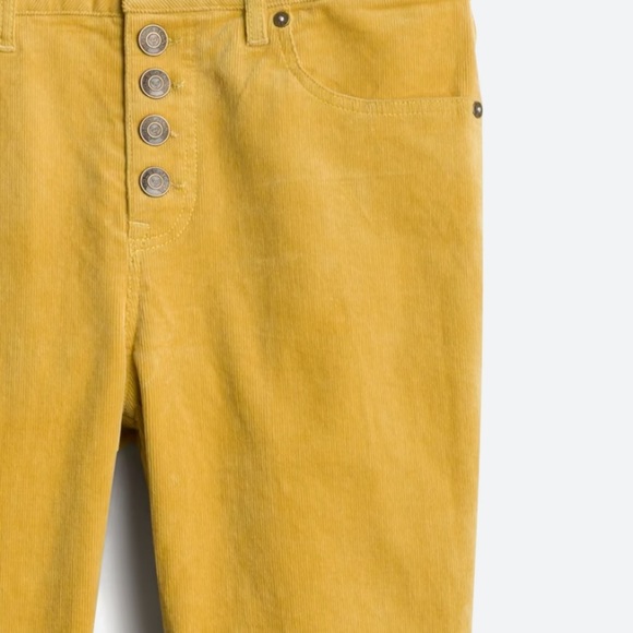 Vigoss Linzie Button Front Corduroy Pant Mustard 27 - Picture 2 of 4